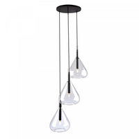Conic 3-Light Black Pendant