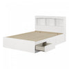 Step One Mates Bed And Bookcase Headboard Set - Pure White