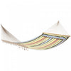 Outsunny 83\" Patio Double Hammock, Wide Outdoor Hammock Bed Striped Fits 2 People Sunbed Camping Han