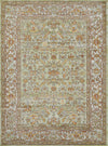 Hailey Traditional 9'3\" x 11'10\" Area Rug in Green Indoor Area Rug