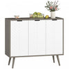 HOMCOM 36" Sideboard, Buffet Cabinet with Adjustable Shelves, Grey