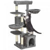 Pawhut 52.5\" Cat Tree, Cat Tower For Indoor Cats With Scratching Posts, Cat Condos, Bed, Platforms,