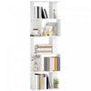 HOMCOM Geometric Bookcase, 5-Tier S Shaped Bookshelf, White