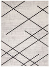 Damali Ivory/Black Machine Washable Area Rug - 5'0\" x 7'0\"