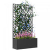 Outsunny Raised Garden Bed with Privacy Panel, Metal Planter Box