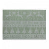 Vinyl Placemat Reindeer and Tree Green