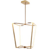 Dainolite Curant Chandelier 60w Aged Brass White Silicone Diffuser Lamp