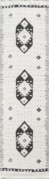 Lyra Contemporary 2'3\" x 7'6\" Runner Rug in Ivory Indoor Area Rug