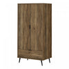 Oxford Wardrobe Armoire With Doors And Drawer - Natural Mango