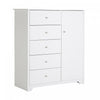 Vito Door Chest With 5 Drawers - Pure White