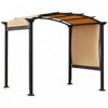 Outsunny 10' X 8' Outdoor Retractable Canopy Pergola Steel Frame Patio Pergola Shelter Sun Shade Wit