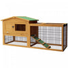 Pawhut Solid Wood Rabbit Hutch Bunny Cage Pet Guinea Pig House Outdoor Small Animal Habitat W/ Ramp,