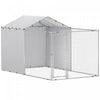 Pawhut Outdoor Dog Kennel With Waterproof & Uv-resistant Cover, Dog Run With Secure Lock For Small Medium Large Dogs, 13.1' X 7.5' X 7.5'