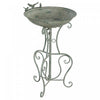 Outsunny Metal Bird Bath For Outdoors, 19.3" Birdbath With Bird Statues