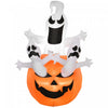 Homcom 6ft Halloween Inflatable Pumpkin Jack-o-lantern Ghosts For Garden