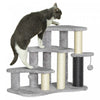 Pawhut 20\" Cat Tree, 2 In 1 Cat Tower 3 Steps Pet Stairs With Scratching Posts, Tickling Post, Toy B