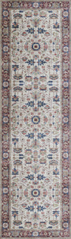 Daffy Traditional 2'3\" x 8'0\" Runner Rug in Ivory Indoor Area Rug