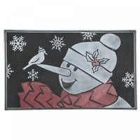 Rubber Snowman Cardinal Floormat