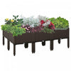 Outsunny 6-piece Raised Garden Bed Pp Raised Flower Bed Plant Stand Stackable Vegetable Herb Grow Bo