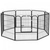Pawhut 8 Panel Pet Playpen Play Yard Fence Home Diy Heavy-duty Metal Foldable Indoor Outdoor 31\" X 3