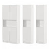 Liora Set Of Bookcase And 2 2-door Narrow Bookcases - Pure White