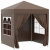 Outsunny 6.6'x6.6' Pop Up Gazebo Canopy Tent With Sidewalls, Instant Sun Shelter, With Carry Bag, Fo