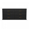 Clifford Traditional Dresser in Black (6-Drawer)