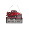 Embossed Metal Wall Sign Garage - Fast Service Wall Decor