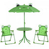 Outsunny Kids Folding Picnic Table And Chair Set Pattern Outdoor Garden Patio Backyard With Removabl