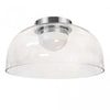Dainolite Nadine 11.75\"dia. LED Flush Mount 10w Polished Chrome Clear Glass Lamp