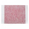 Handloom Cotton Rug with Lurex Red Floormat