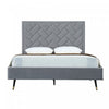 Crosby Modern Upholstered Velvet Queen Bed in Gray