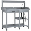 Outsunny Potting Bench Table, Garden Work Bench Workstation with Drawer
