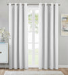 Thermaplus Kelly White Blackout Grommet Curtain Panel - 52 x 63