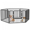 Pawhut Heavy Duty Dog Playpen, 6 Panels 24\" Height Steel Pet Puppy Exercise Pen, Diy Design, Outdoor
