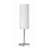Dainolite Paza 1 Light Table Lamp Satin Chrome White Frosted Glass