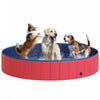 Pawhut Folding Dog Pool Portable Pet Kiddie Swimming Pool, Outdoor/indoor Puppy Bath Tub With Nonsli