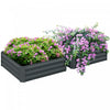 Outsunny 39\" X 39\" X 12\" Set Of 2 Raised Garden Bed, Elevated Planter Box With Galvanized Steel Fram