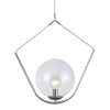 Dainolite Orion 1 Light Pendant Polished Chrome Finish Clear Glass Lamp