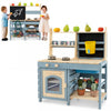Costway 2-in-1 Outdoor Mud Kitchen With Faucet & Removable Sink Metal Baskets Storage Bag