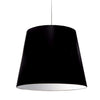 Dainolite Oversized Drum 1 Light Pendant Large Black/Silver Shade Lamp