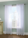 Habitat Voile White Rod Pocket Curtain Panel Pairs - 56 x 84
