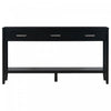 Emma 59.1'' Farmhouse Entryway Table with Drawers and Open Shelf,Black Sofa Table
