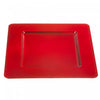 Charger Plate Square Beaded Red 13 x 13 - Set of 2 Dinnerware