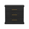 Clifford Traditional Nightstand in Black (3-Drawer)