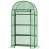 Outsunny 4-tier Mini Greenhouse, Outdoor Portable Gardening Plant Green House With Storage Shelves,