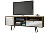 Manhattan Comfort Liberty 70.86\" Mid-Century Modern TV Stand with 4 Shelving Spaces & 1 Drawer - Rus