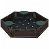 Kids Outdoor Sandbox, With Waterproof Oxford Canopy, Bottom Fabric Liner, Children Playset For 3-12