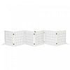 Pawhut Wooden Pet Gate, Dog Safety Barrier, Freestanding Foldable Fence, W/ 6 Panels, 2 Support Feet