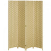 Homcom 4-panel Folding Divider Room, Wave Fiber Privacy Screen